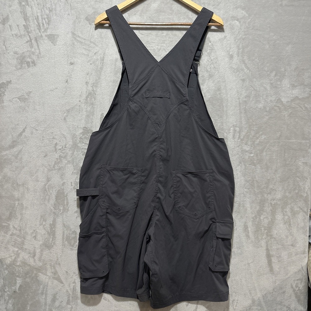 Duluth Trading Co. Women's Heirloom Gardening Short Overalls Size Large Gray - Picture 2 of 8